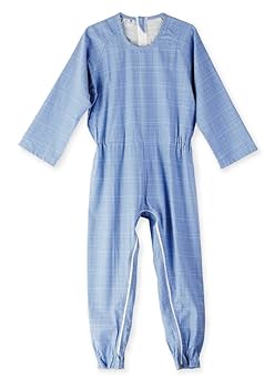 Amazon | 介護つなぎ服(背開き)ブルー LL | Footmark(フット
